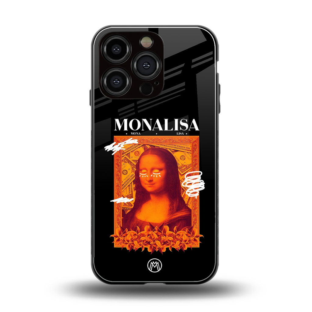 sassy mona lisa back phone cover | glass case for iphone 16 pro