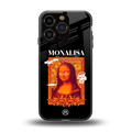 sassy mona lisa back phone cover | glass case for iphone 16 pro