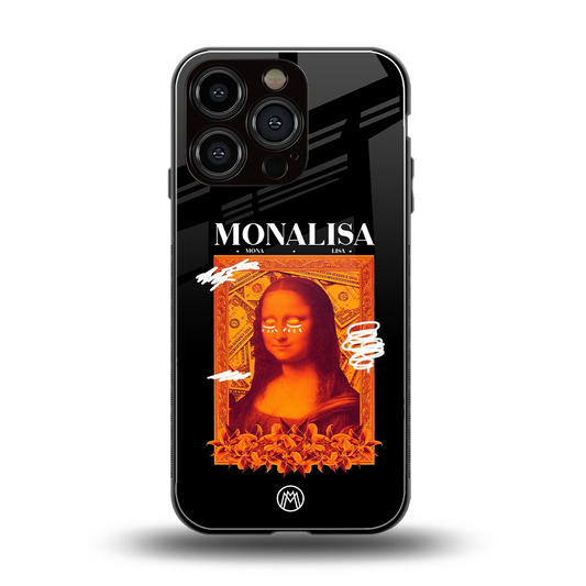 sassy mona lisa back phone cover | glass case for iphone 16 pro