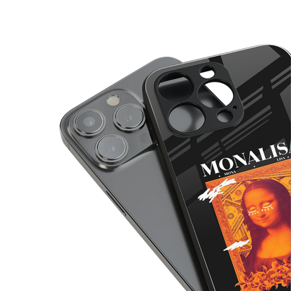 sassy mona lisa back phone cover | glass case for iphone 16 pro max