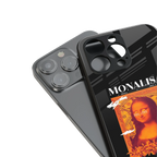 sassy mona lisa back phone cover | glass case for iphone 14 pro max