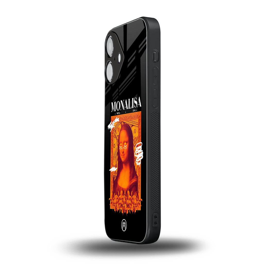 sassy mona lisa back phone cover | glass case for iphone 16