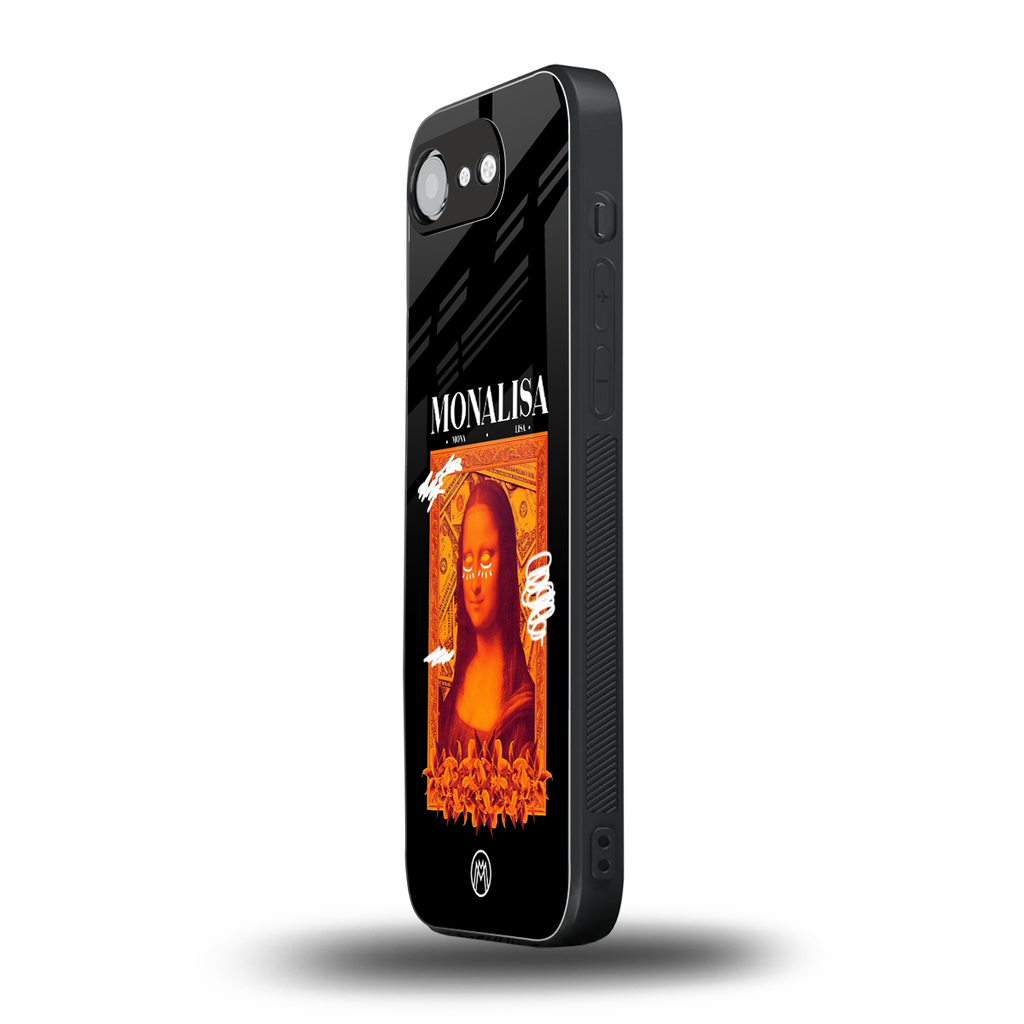 sassy mona lisa back phone cover | glass case for iphone 16e