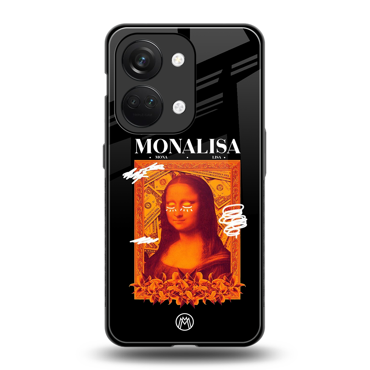 sassy mona lisa back phone cover | glass case for oneplus nord 3