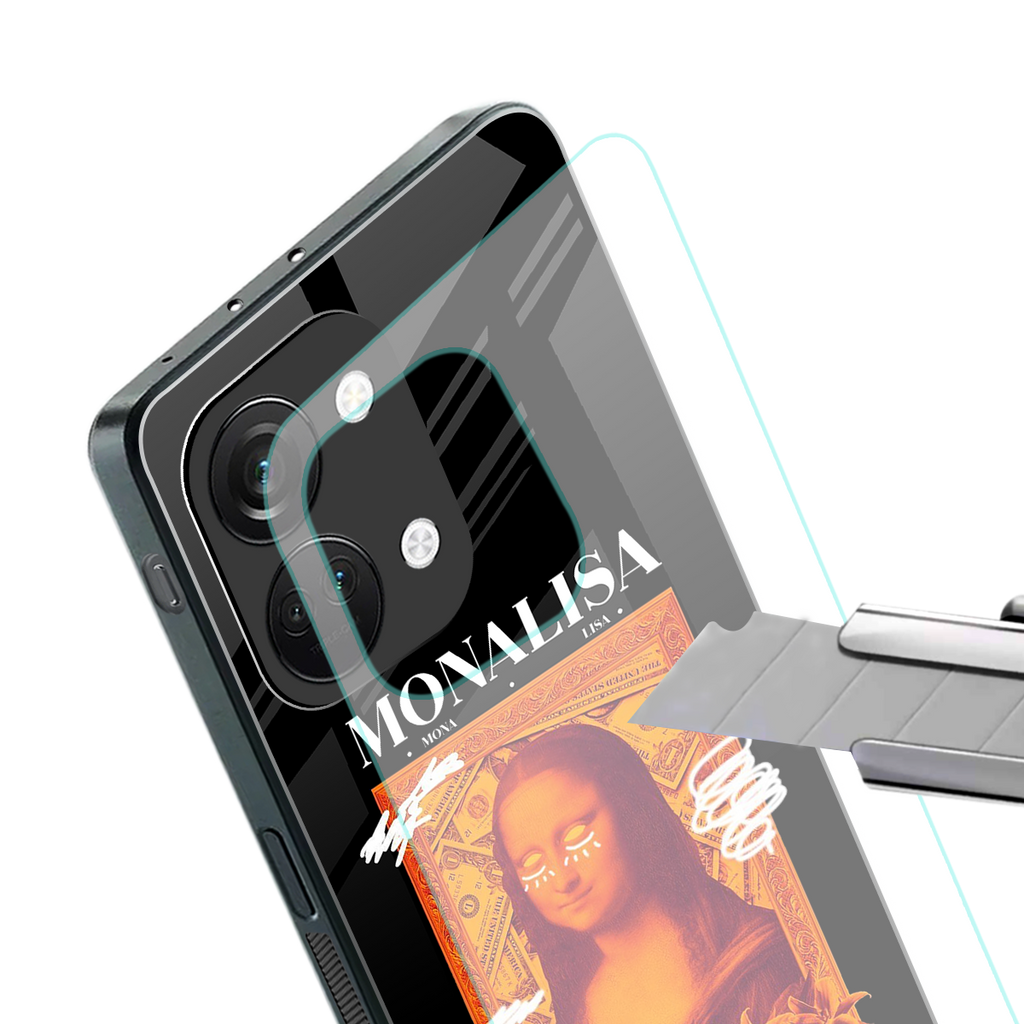 sassy mona lisa back phone cover | glass case for oneplus nord 3