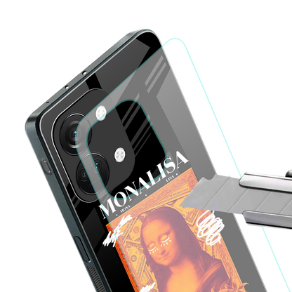 sassy mona lisa back phone cover | glass case for oneplus nord 3
