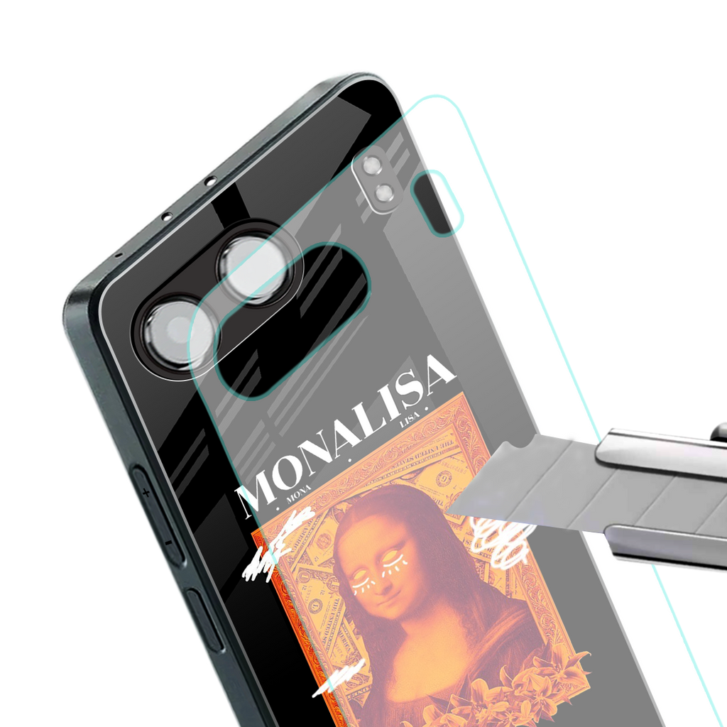 sassy mona lisa back phone cover | glass case for oneplus nord 4
