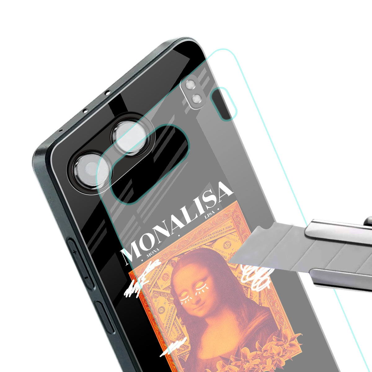 sassy mona lisa back phone cover | glass case for oneplus nord 4