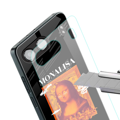 sassy mona lisa back phone cover | glass case for oneplus nord 4