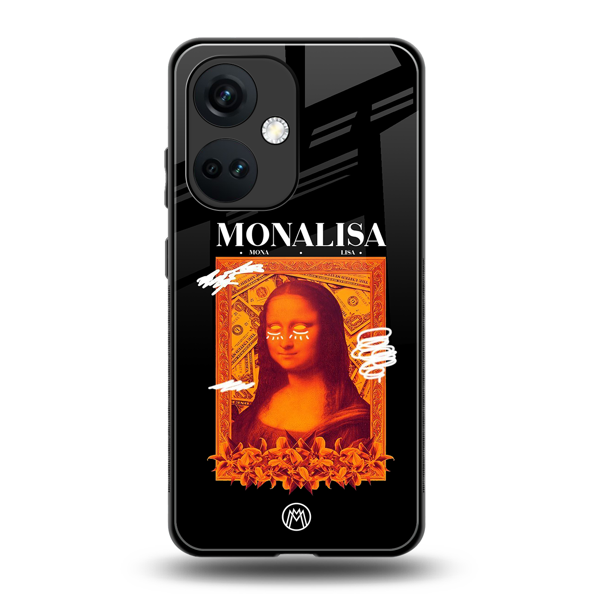 sassy mona lisa back phone cover | glass case for oneplus nord ce 3