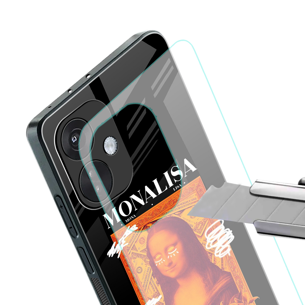 sassy mona lisa back phone cover | glass case for oneplus nord ce 3