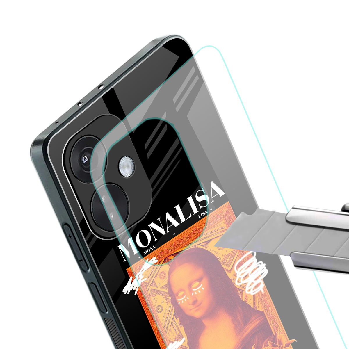 sassy mona lisa back phone cover | glass case for oneplus nord ce 3