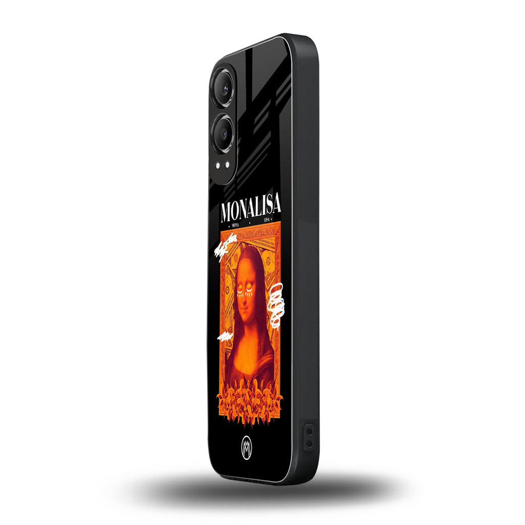 sassy mona lisa back phone cover | glass case for oneplus nord ce 4 lite
