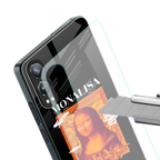 sassy mona lisa back phone cover | glass case for oneplus nord ce 4 lite