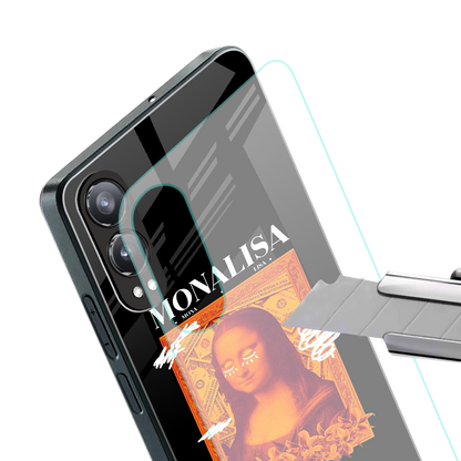 sassy mona lisa back phone cover | glass case for oneplus nord ce 4 lite