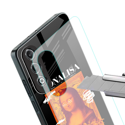 sassy mona lisa back phone cover | glass case for oneplus nord ce 4