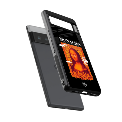 sassy mona lisa back phone cover | glass case for google pixel 6 pro