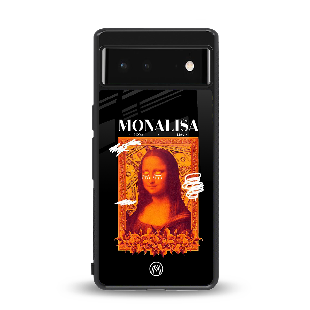 sassy mona lisa back phone cover | glass case for google pixel 6
