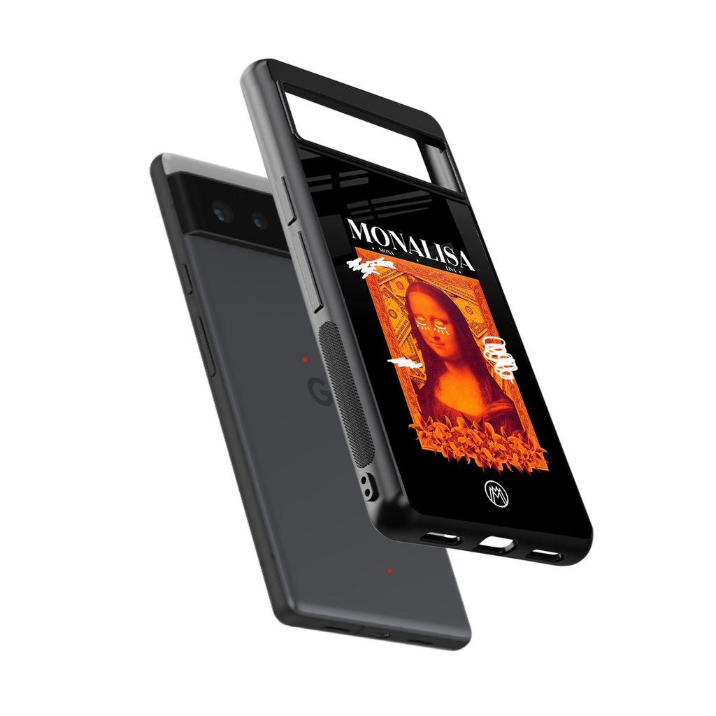 sassy mona lisa back phone cover | glass case for google pixel 6