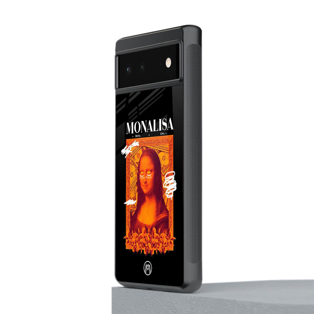 sassy mona lisa back phone cover | glass case for google pixel 6