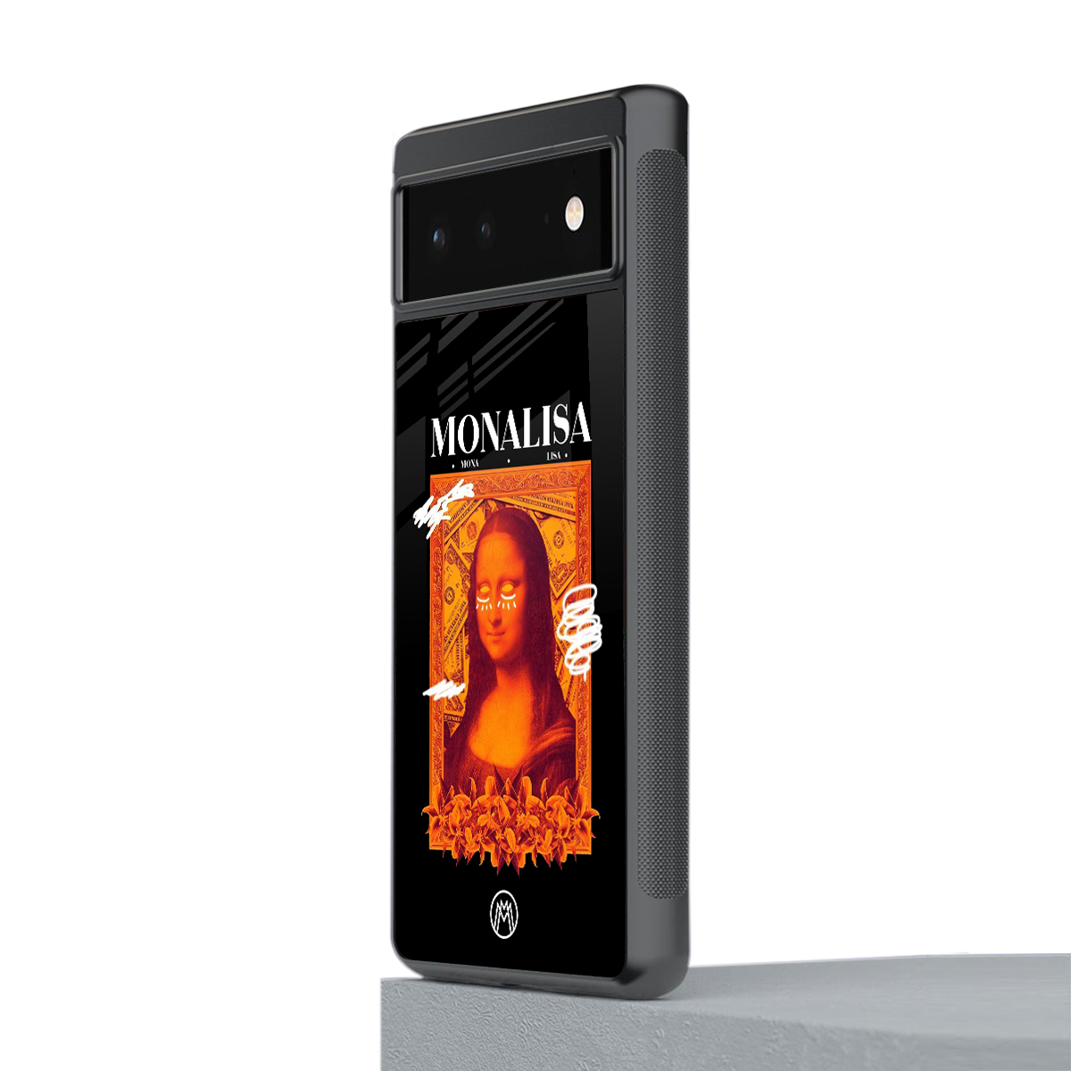 sassy mona lisa back phone cover | glass case for google pixel 6