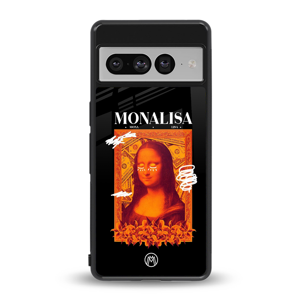 sassy mona lisa back phone cover | glass case for google pixel 7 pro