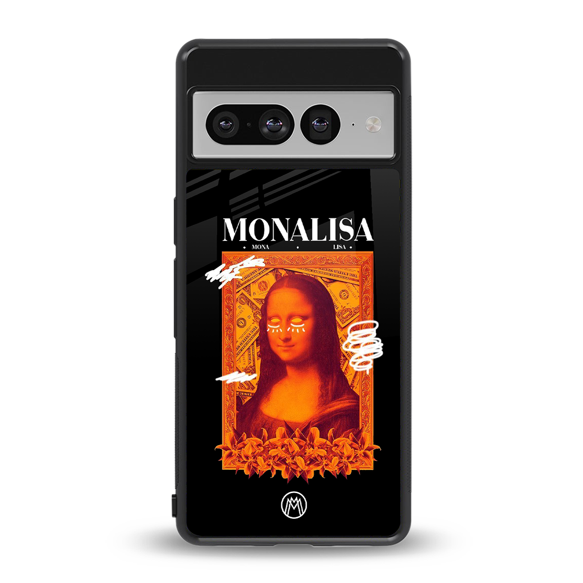 sassy mona lisa back phone cover | glass case for google pixel 7 pro