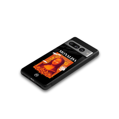 sassy mona lisa back phone cover | glass case for google pixel 7 pro