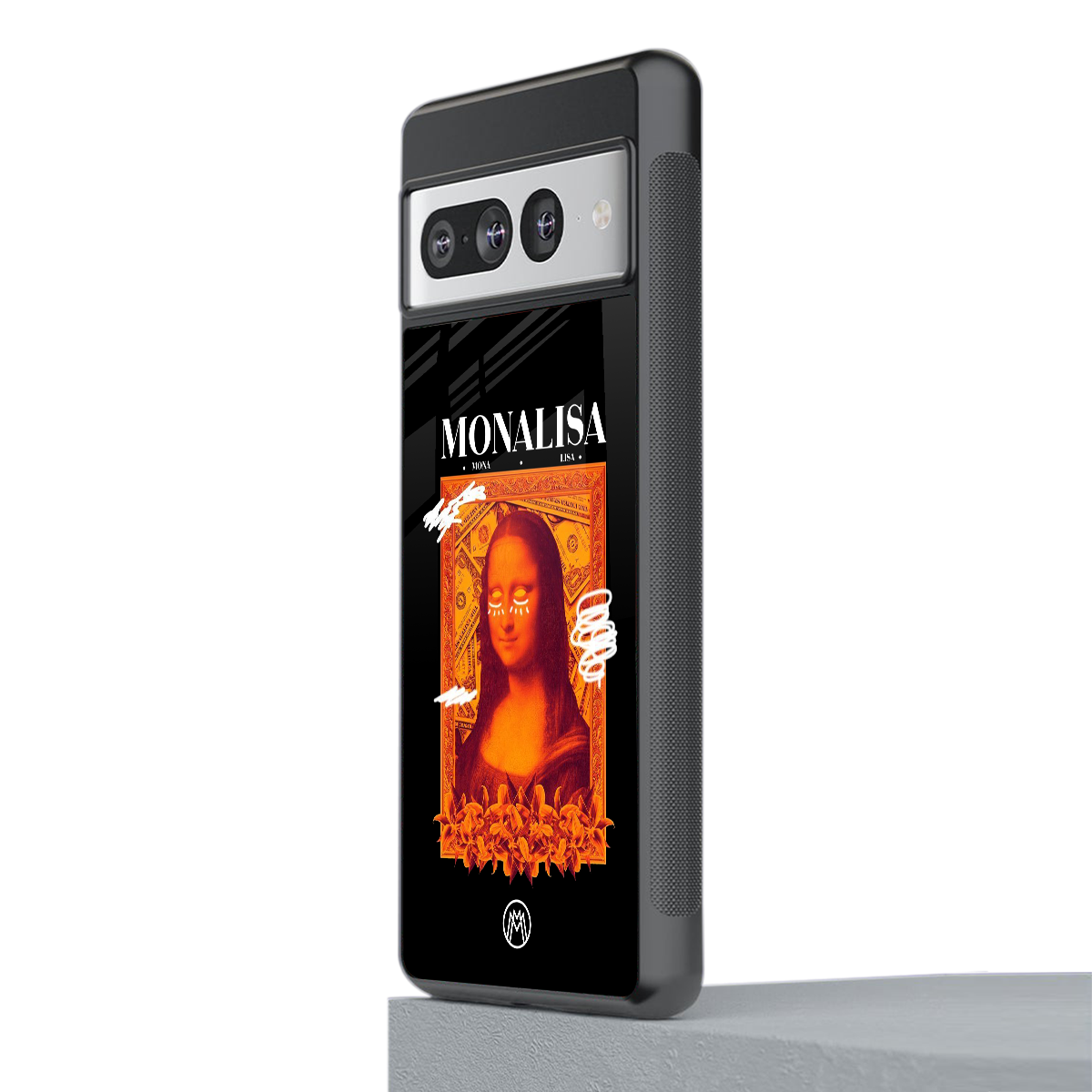 sassy mona lisa back phone cover | glass case for google pixel 7 pro