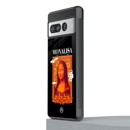 sassy mona lisa back phone cover | glass case for google pixel 7 pro