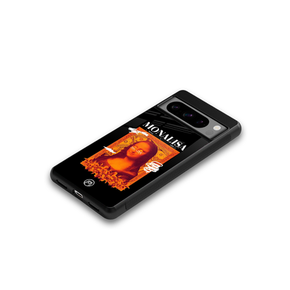 sassy mona lisa back phone cover | glass case for google pixel 8 pro