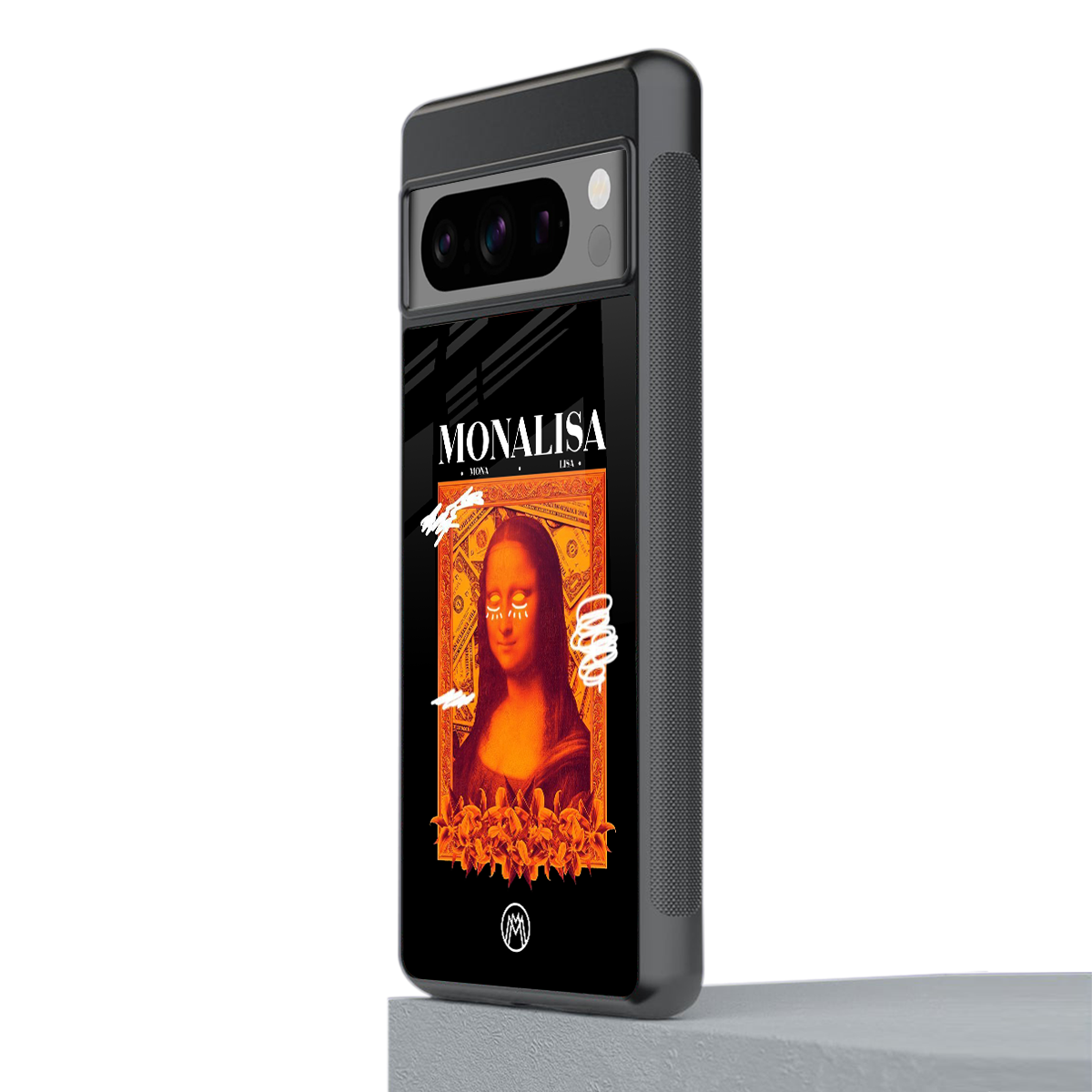 sassy mona lisa back phone cover | glass case for google pixel 8 pro