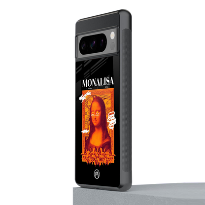 sassy mona lisa back phone cover | glass case for google pixel 8 pro