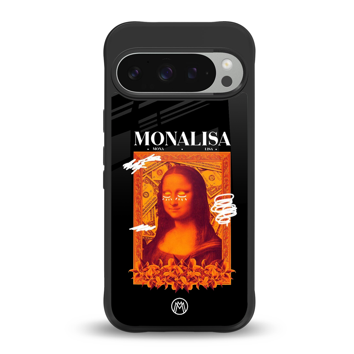 sassy mona lisa back phone cover | glass case for google pixel 9 pro xl