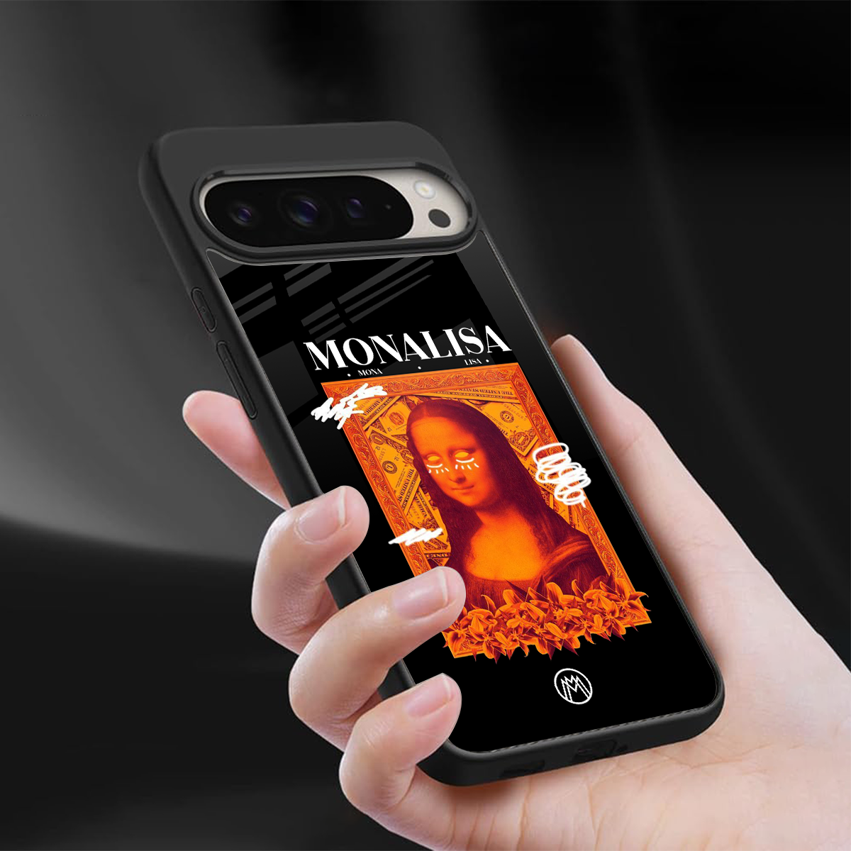 sassy mona lisa back phone cover | glass case for google pixel 9 pro xl