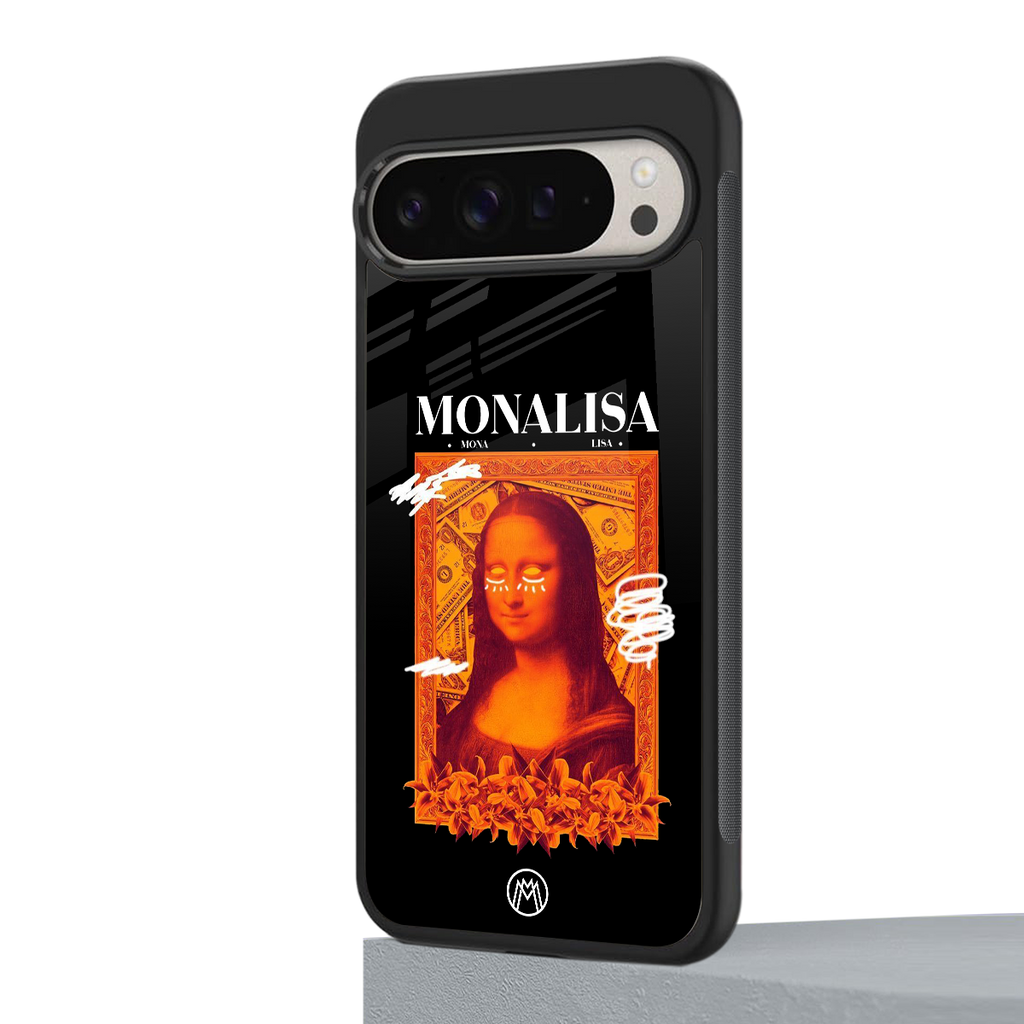 sassy mona lisa back phone cover | glass case for google pixel 9 pro