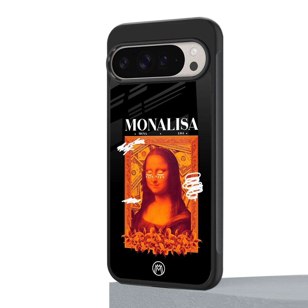sassy mona lisa back phone cover | glass case for google pixel 9 pro xl