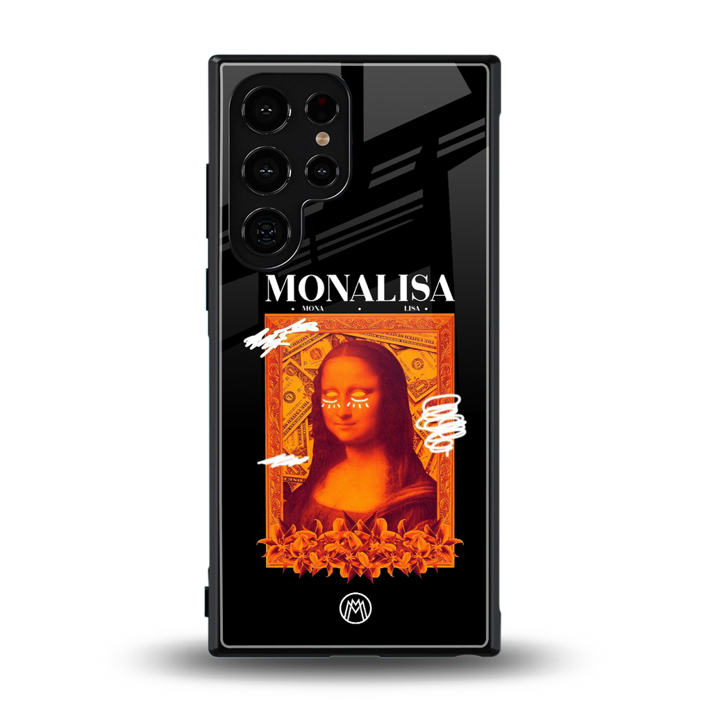 sassy mona lisa back phone cover | glass case for samsung galaxy s23 ultra