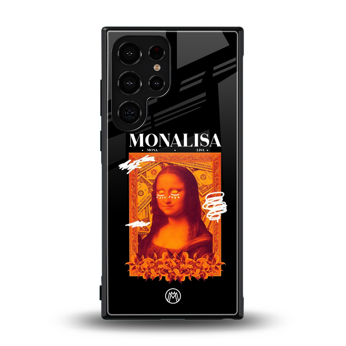 sassy mona lisa back phone cover | glass case for samsung galaxy s23 ultra