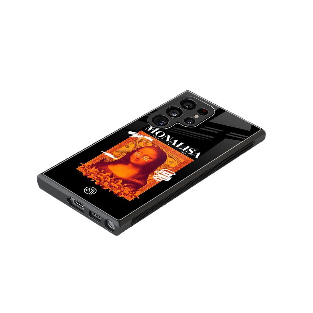 sassy mona lisa back phone cover | glass case for samsung galaxy s23 ultra