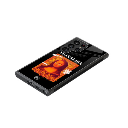 sassy mona lisa back phone cover | glass case for samsung galaxy s23 ultra