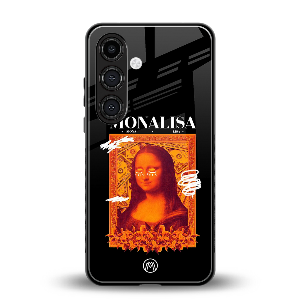 sassy mona lisa back phone cover | glass case for samsung galaxy s24 plus
