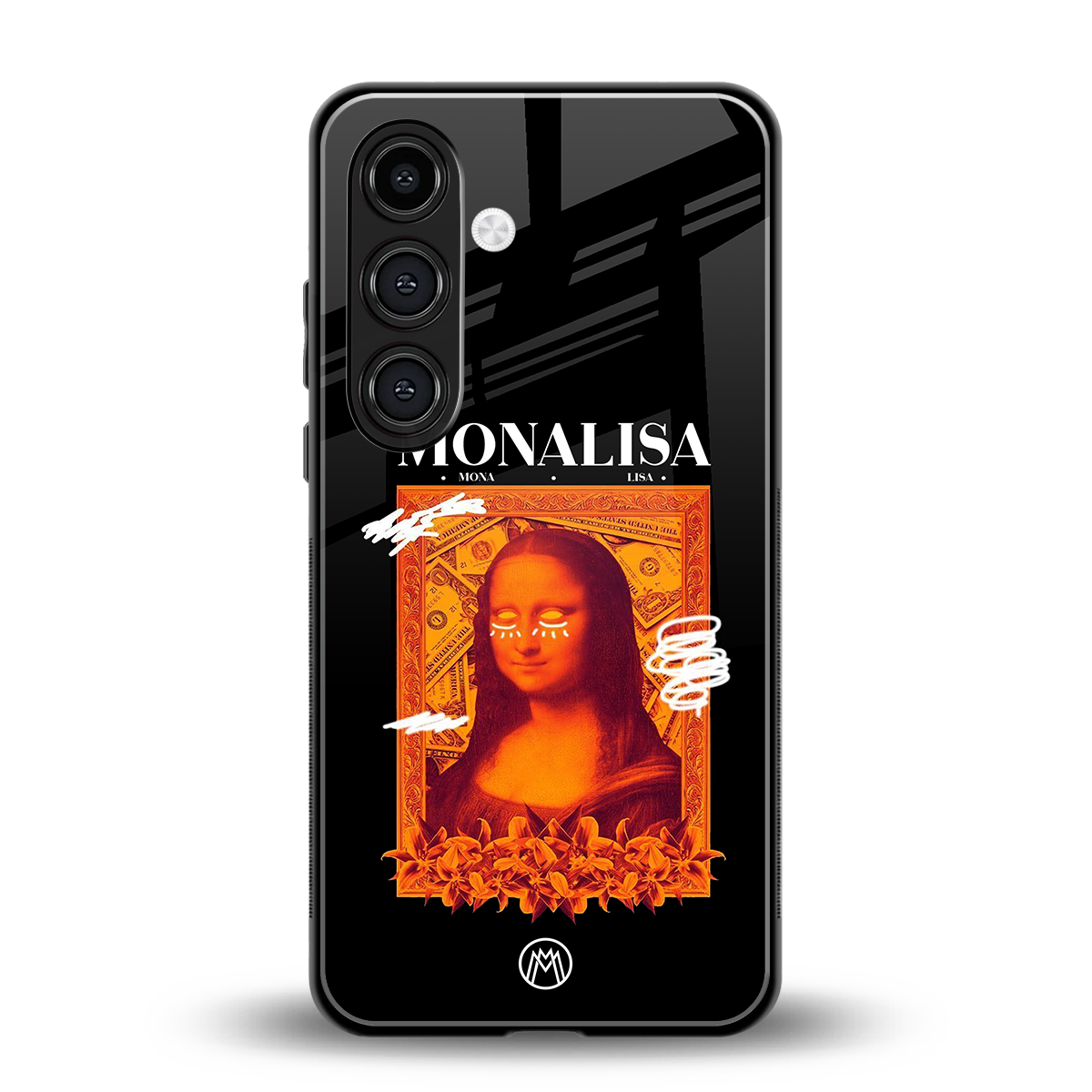 sassy mona lisa back phone cover | glass case for samsung galaxy s23 plus