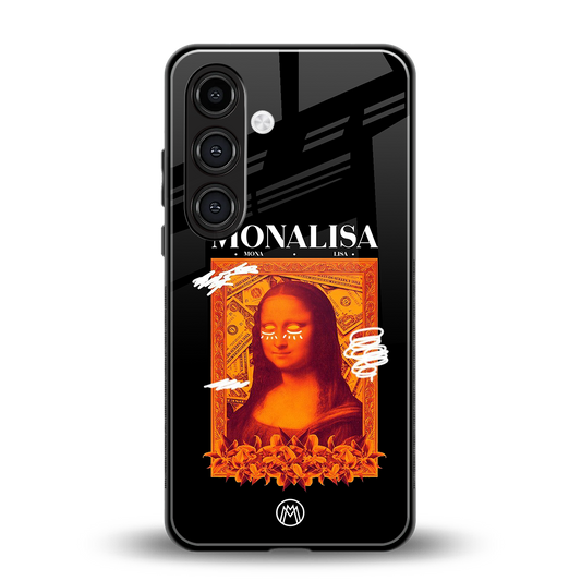 sassy mona lisa back phone cover | glass case for samsung galaxy s23 plus