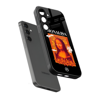 sassy mona lisa back phone cover | glass case for samsung galaxy s24 fe