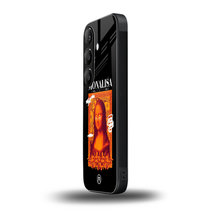 sassy mona lisa back phone cover | glass case for samsung galaxy s23 fe