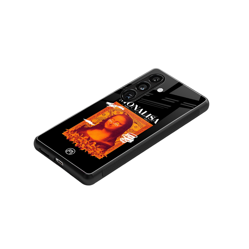 sassy mona lisa back phone cover | glass case for samsung galaxy s24 plus