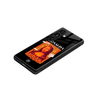 sassy mona lisa back phone cover | glass case for samsung galaxy s23 fe