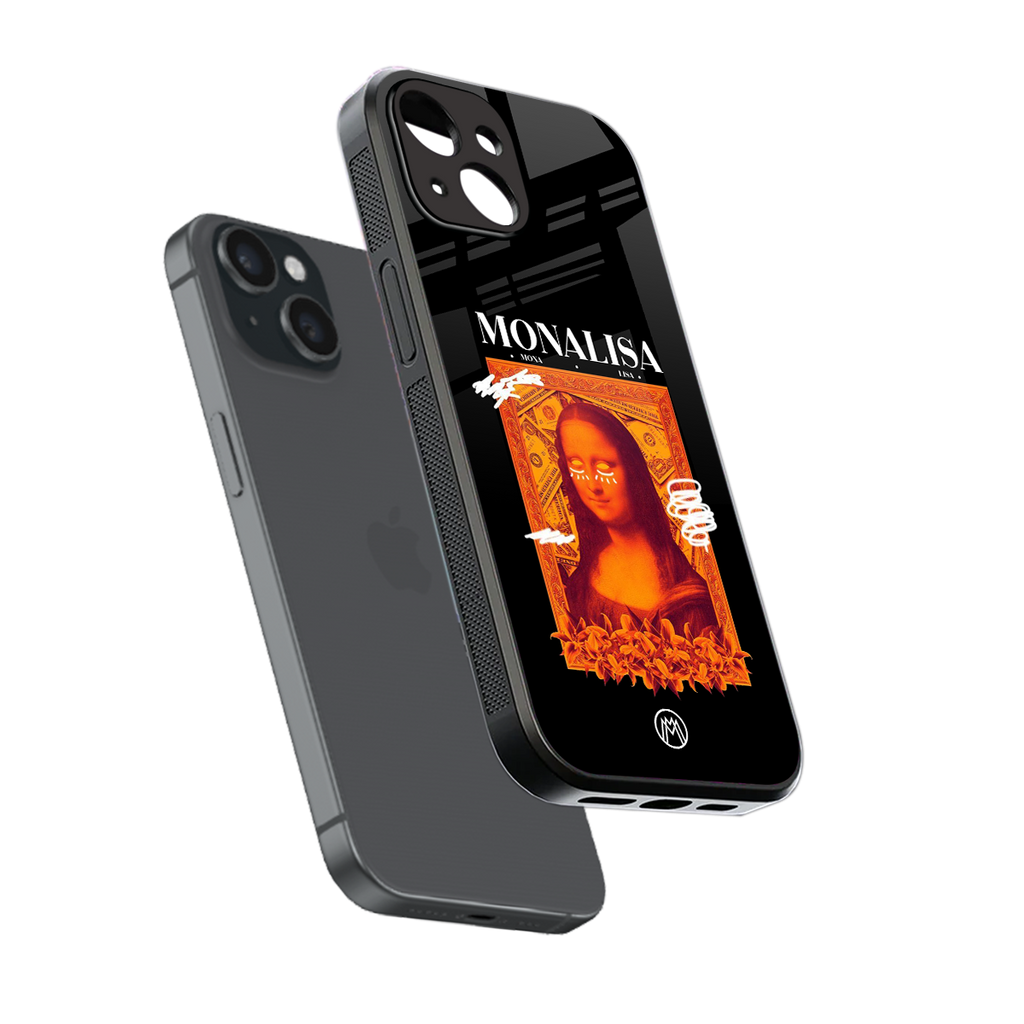 sassy mona lisa back phone cover | glass case for iphone 15
