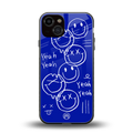 sassy smiley faces back phone cover | glass case for iphone 13